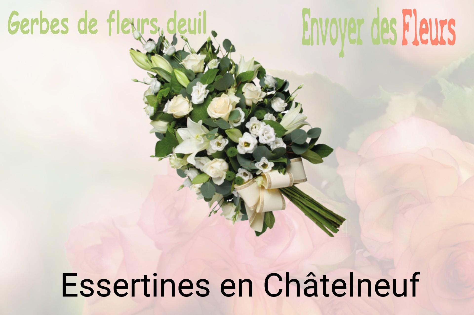 Gerbe de fleurs de deuil livrée à Essertines-en-Châtelneuf